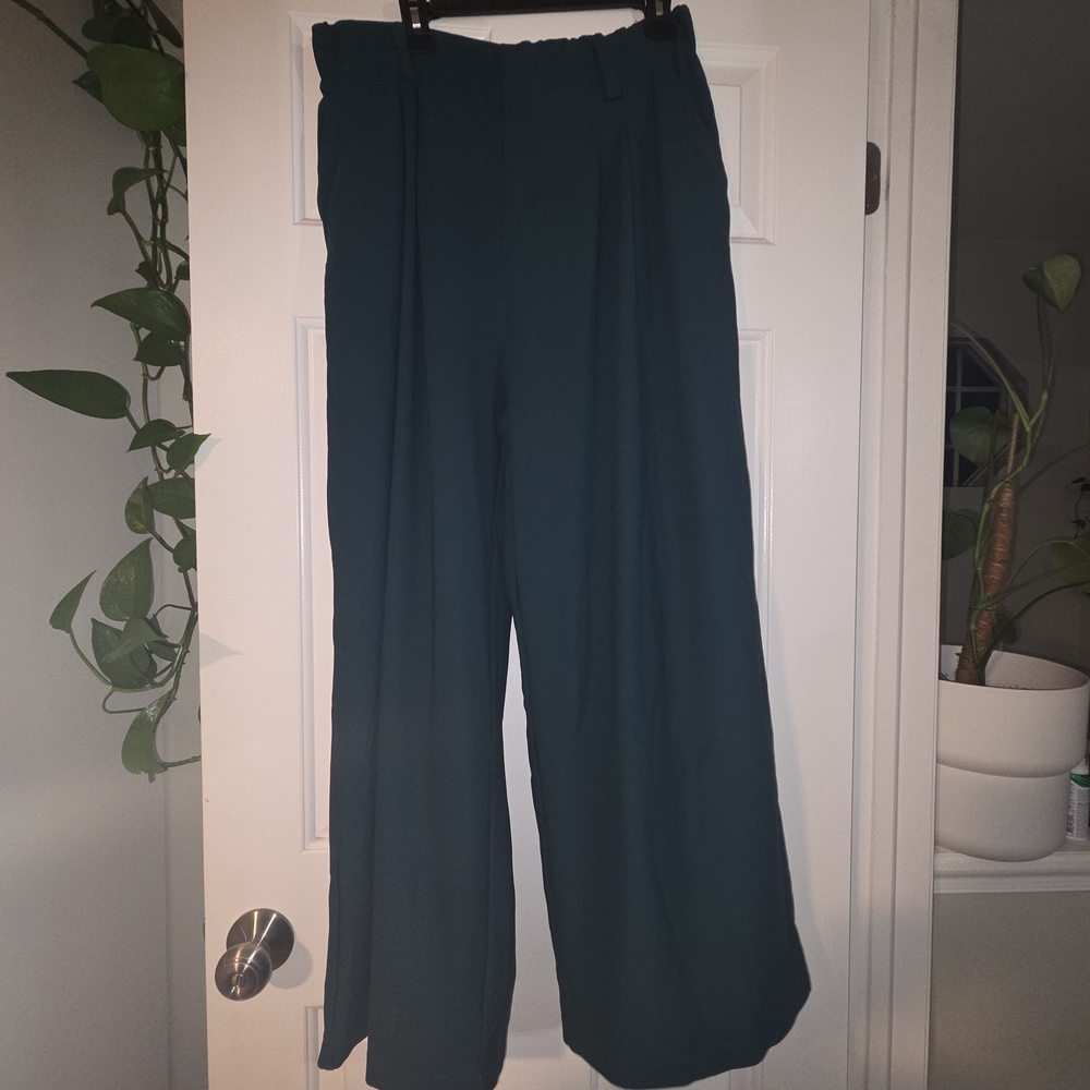 HALARA Teal Wide Leg Pants